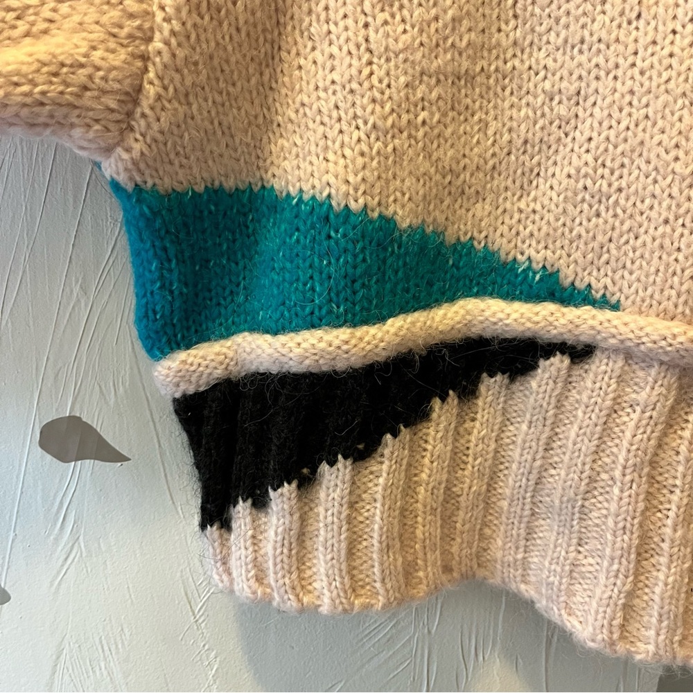 NWT Zara Colorblock Turtleneck Knit Sweater size M - Picture 6 of 11